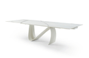 9087 Table White with 1218 swivel blue chair