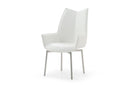 9087 Table White with 1218 swivel white chair