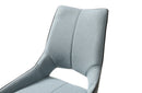 9087 Table Dark grey with 1239 swivel blue chairs
