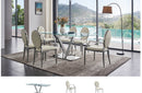 Zig Zag Dining Table with 110 White Chairs