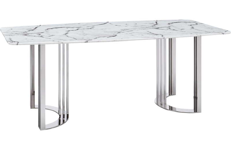 131 Silver Marble Dining Set