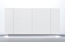 Wave 4 Door buffet with light White