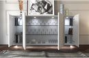 Wave 4 Door buffet with light White