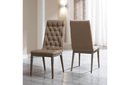 Elite Dining Side Chair Brown Silver Birch