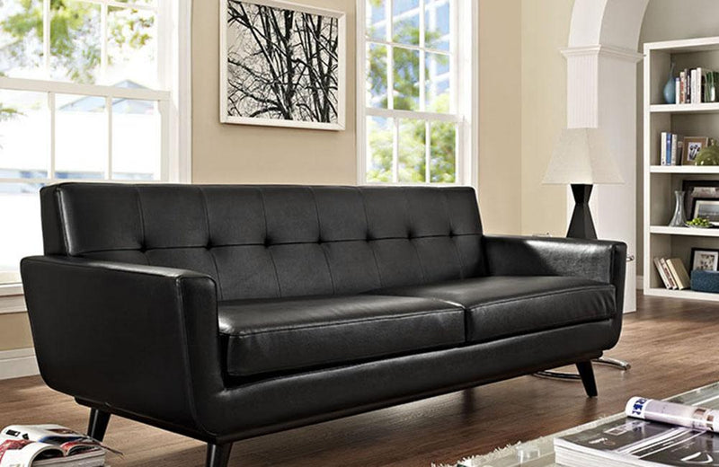 Ryleigh Modern Engage Bonded Leather Sofa