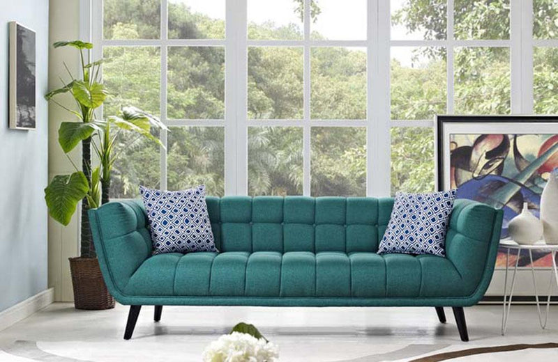 Jacqueline Modern Bestow Upholstered Fabric Sofa