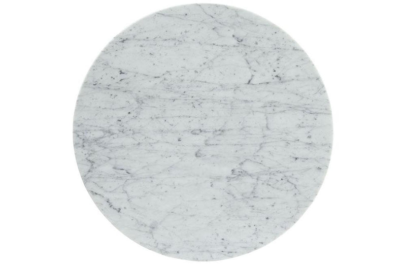 Ezra 20" Marble Side Table in White
