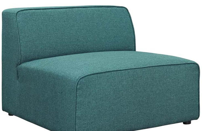 Diana Mingle 5 Piece Upholstered Fabric Armless Sectional Sofa Set