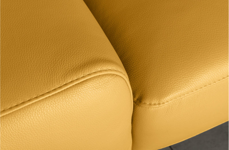 Elise Yellow Mid Century-Modern Leather Sectional