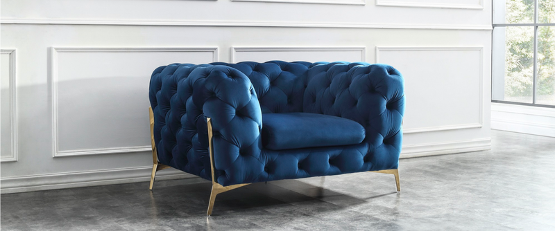 Francheska Blue Sofa Set