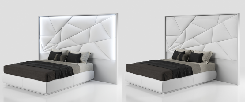 Mystery Bed w/light and Kianty cases White Color