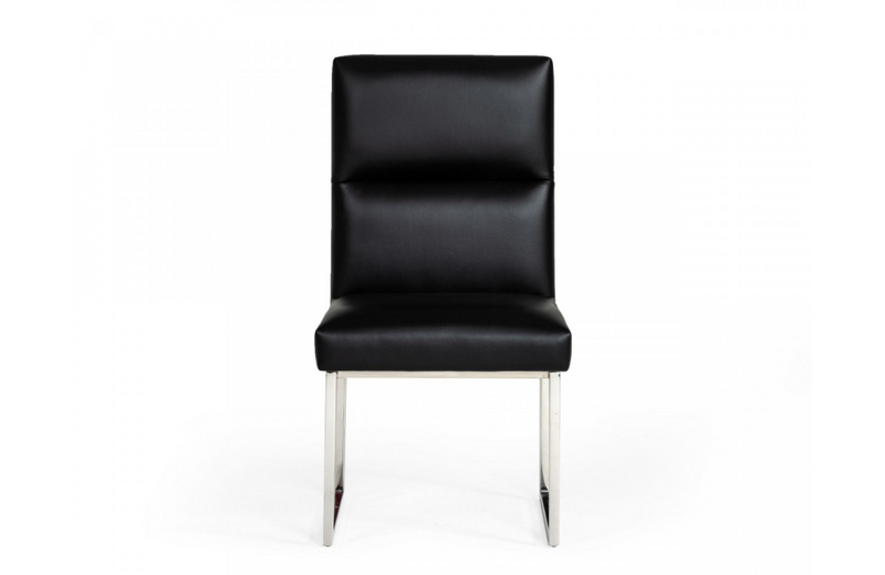 Carlito - Modern Black Leatherette Dining Chair (set of 2)