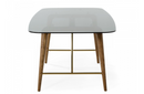 Killeen - Modern Smoked Glass & Walnut Large Dining Table