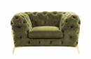 Santa Ana - Transitional Green Fabric Chair