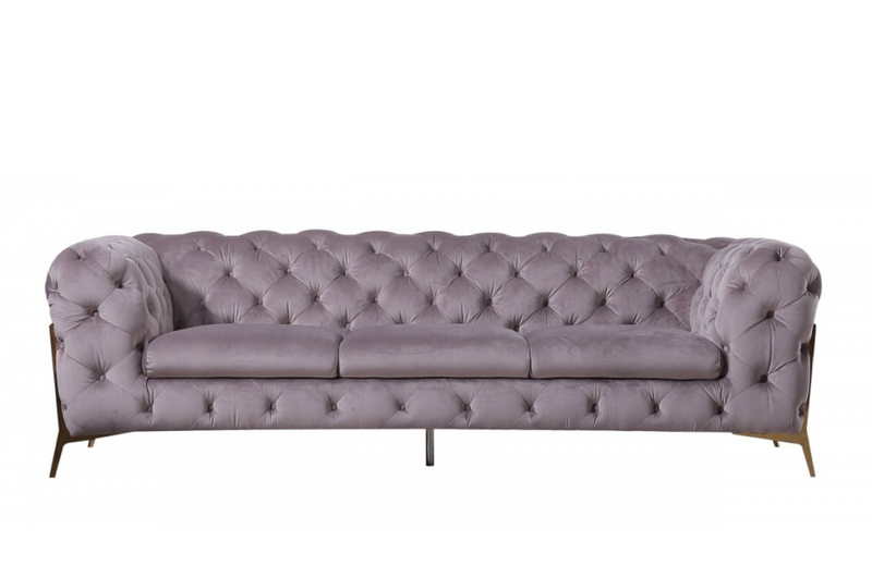 Santa Ana - Transitional Silver Fabric Sofa
