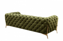 Santa Ana - Transitional Green Fabric Sofa