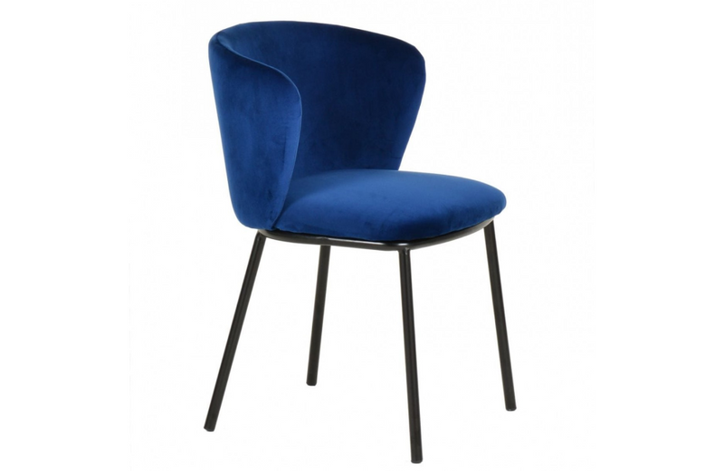 Boise - Modern Blue Velvet Dining Chair (Set of 2)