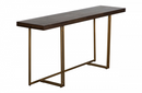 Pompano - Mid-century Acacia & Brass Console Table