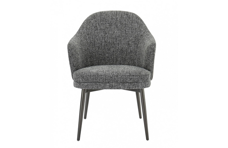 Concord - Modern Grey Fabric & Leatherette Dining Chair