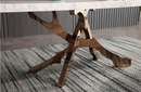 Lakewood - Modern White Marble & Rosegold Dining Table