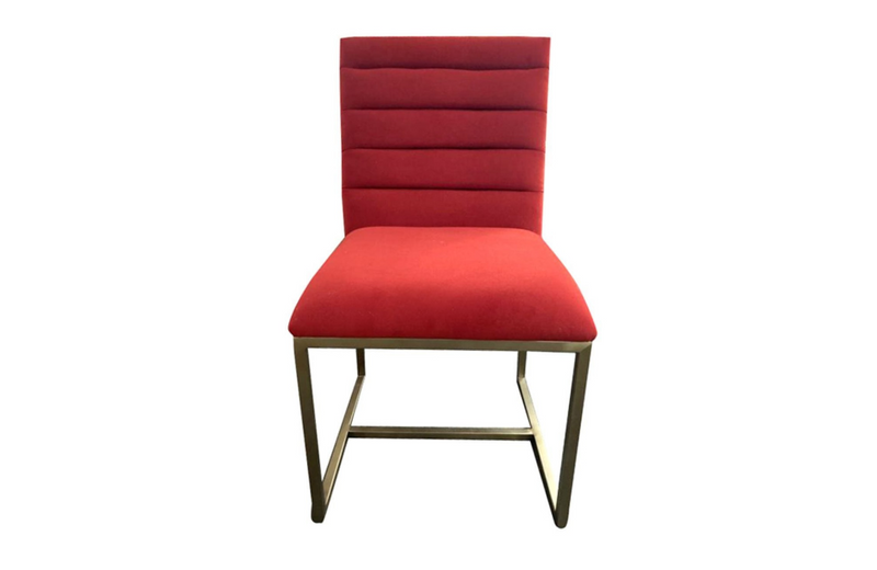 Bakersfield - Modern Burnt Orange & Brush Gold Dining Chair (Set of 2)