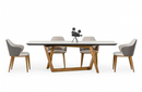 Gilbert - Contemporary Walnut & White Dining Table