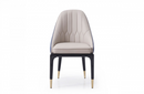 McAllen - Modern Glam Beige & Blue Dining Chair