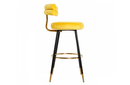 Norfolk - Modern Glam Yellow with Black & Gold Barstool
