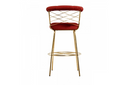 Dafna - Modern Glam Red & Gold Barstool