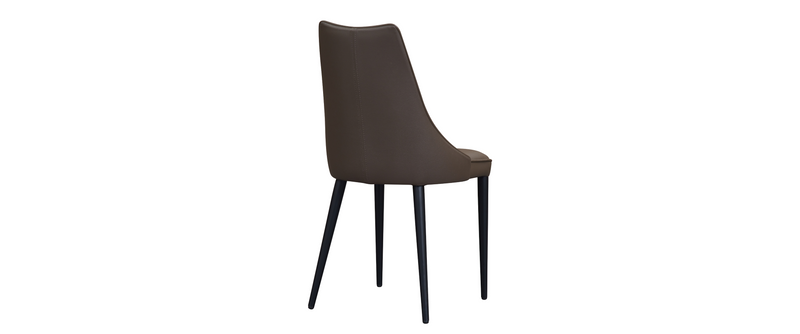 Venezia Leather Dining Chair in Chocolate (set of 2)