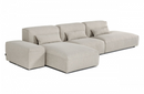 Billings - Modern Beige Sectional with Ottoman