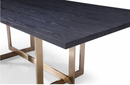 Palm - Modern Black Ash & Brass Dining Table