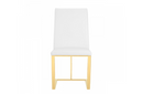 Frisco - Contemporary White & Gold Dining Chair