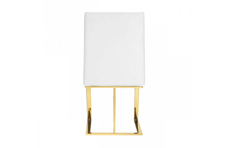 Frisco - Contemporary White & Gold Dining Chair