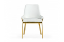 Grove - Modern White & Gold Dining Chair