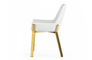 Grove - Modern White & Gold Dining Chair