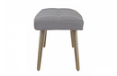 Cary - Contemporary Grey & Antique Brass Bench