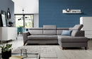 Hamburg Grey Fabric Sectional with bed and storage