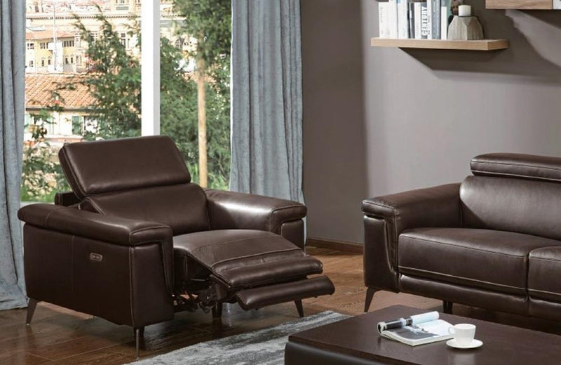 Everly Brown Premium Leather Chair