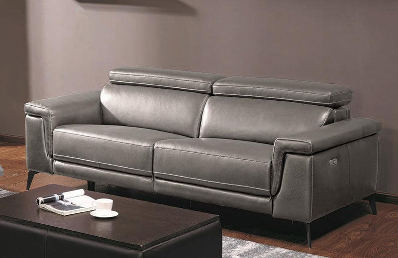 Everly Gray Premium Leather Sofa