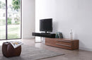 Swain Walnut + Black Modern TV Base