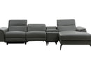 Jack Grey Leather Sectional Sofa