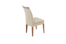 ELKE WALNUT BEIGE LEATHER CHAIR