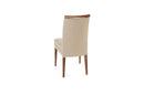 ELKE WALNUT BEIGE LEATHER CHAIR