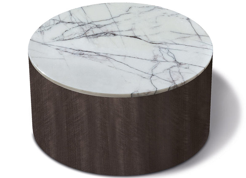 Infinity Small round cocktail table with marble top