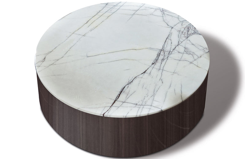 Infinity Big round cocktail table with marble top