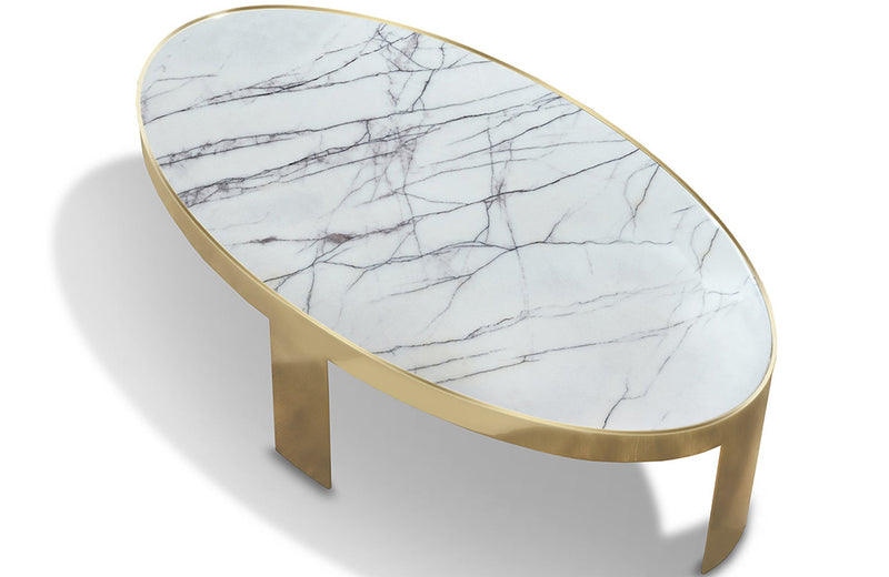 Infinity Oval metal cocktail table