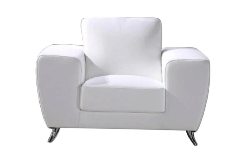 Torri White Leather Chair