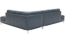 Kyle Sectional Sofa Blue with Storage