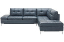 Kyle Sectional Sofa Blue with Storage